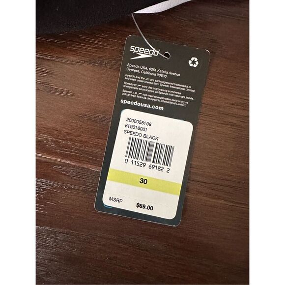 NWT Speedo Endurance + Black Swimsuit size 30 - Picture 4 of 5